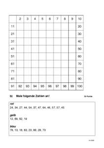 Vorschau mathe/zahlenraum/Lernzielkontrolle1 Zahlenraum bis 100.pdf